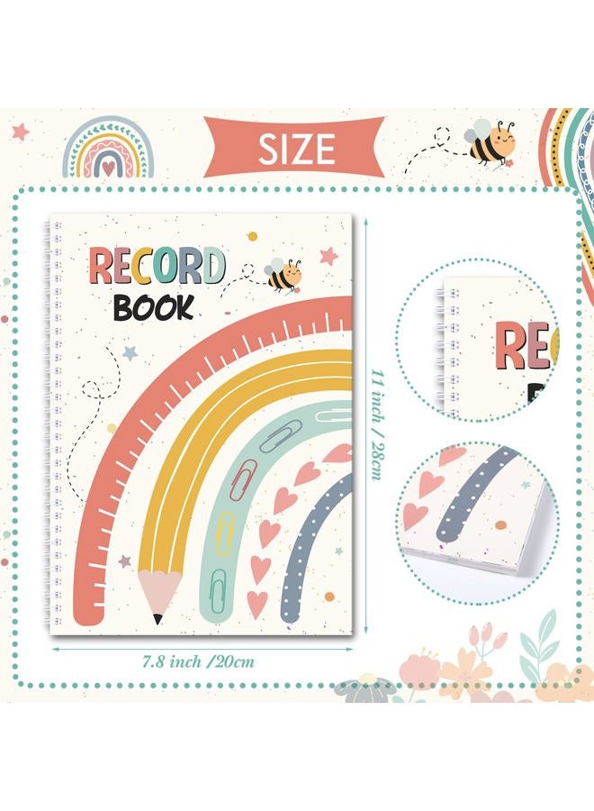 Fuyoooo Retro Teacher Record Book Teacher Grade Book 2026-2027 Spiral Bound Record Class Planner 2026 Gradebook Office Favors for Classroom Attendance Supplies Double Sided Printing - Image 2