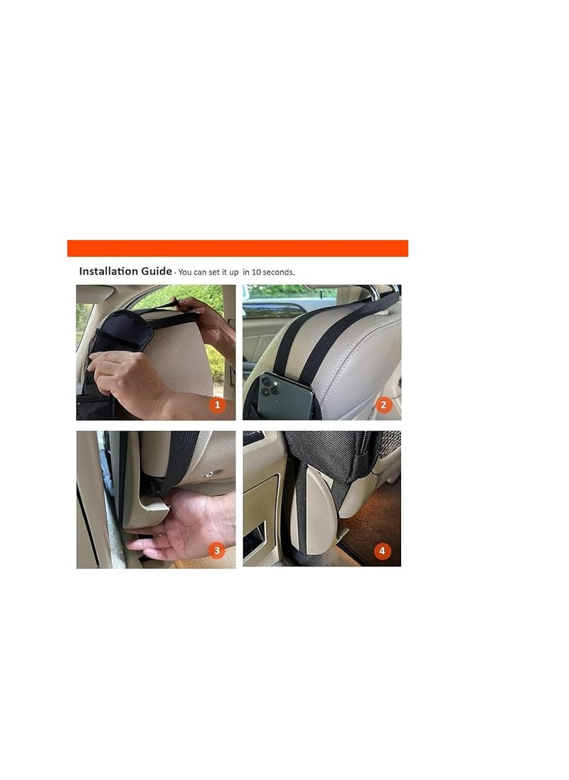 OUYoo OUYoo  Car Seat Storage Hanging Bag, Multi-Pocket Seat Side Organizer, Car Multifunctional Storage Organizer, Can Hold Mobile Phone, Wallet, Glasses, Suitable for Cars, SUVs, Trucks  - Image 4