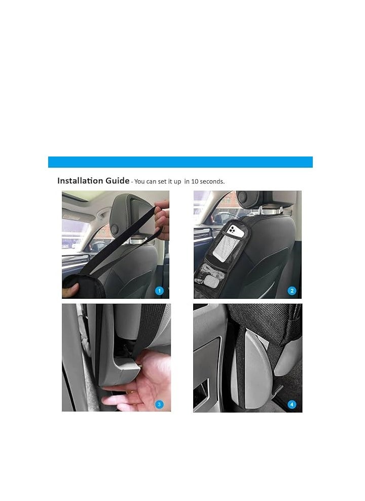 OUYoo OUYoo  Car Seat Storage Hanging Bag, Multi-Pocket Seat Side Organizer, Car Multifunctional Storage Organizer, Can Hold Mobile Phone, Wallet, Glasses, Suitable for Cars, SUVs, Trucks  - Image 5