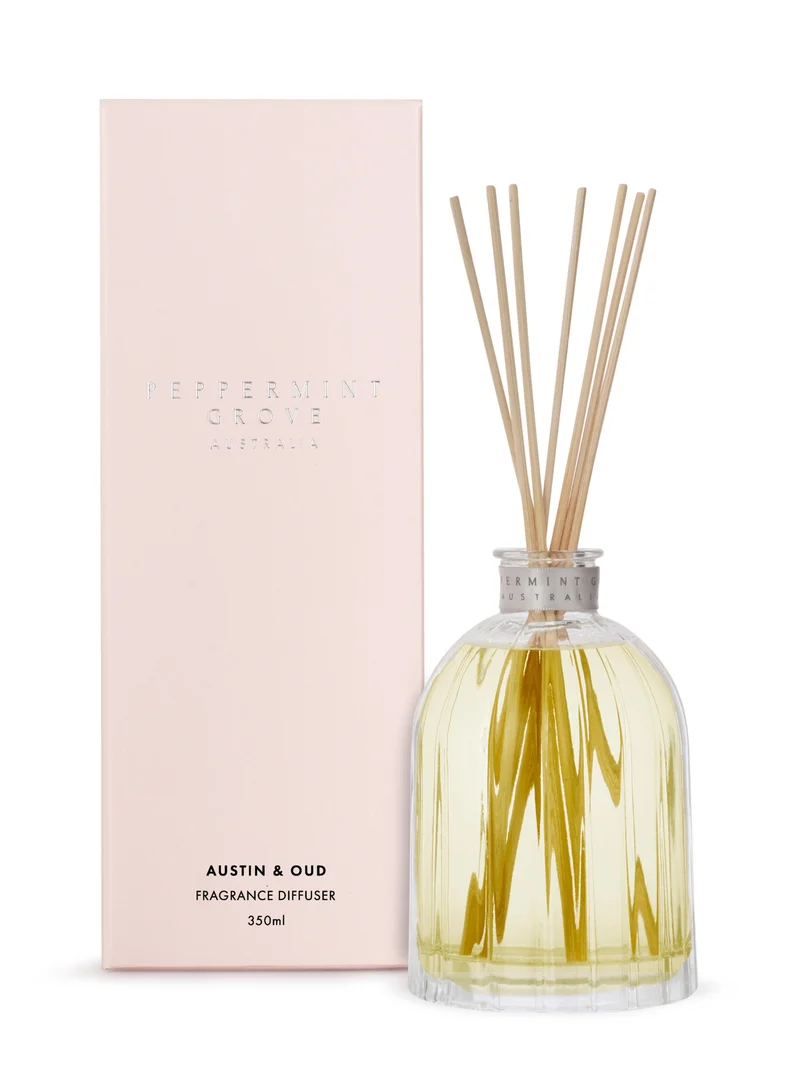 Peppermint Grove Austin and Oud Scented Large Diffuser 350ml