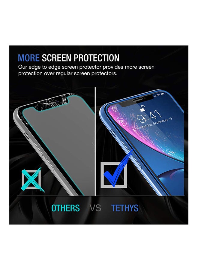 Tempered Glass Screen Protector For Apple iPhone 11 Pro Clear/Black - Image 2