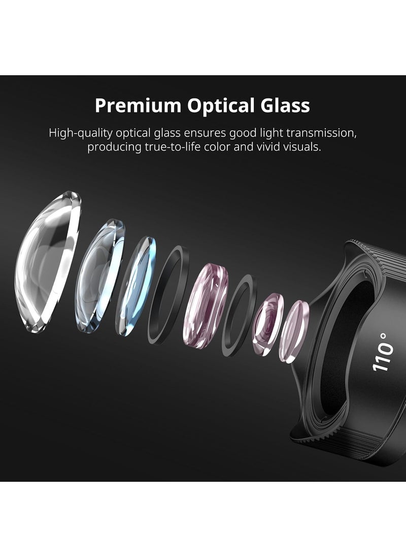 Ulanzi ULANZI CL005 110 Wide Angle Phone Lens HD 16mm Phone Camera Lens for 17mm Thread Compatible with iPhone Samsung Smartphone Cage Case with 17mm Adapter  - Image 3
