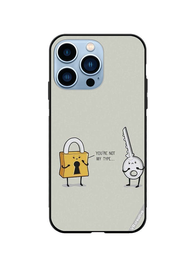 VR CREATIVE Protective Case Cover For Apple iPhone 14 Pro Max You Are Not My Type Design Multicolour - Image 1