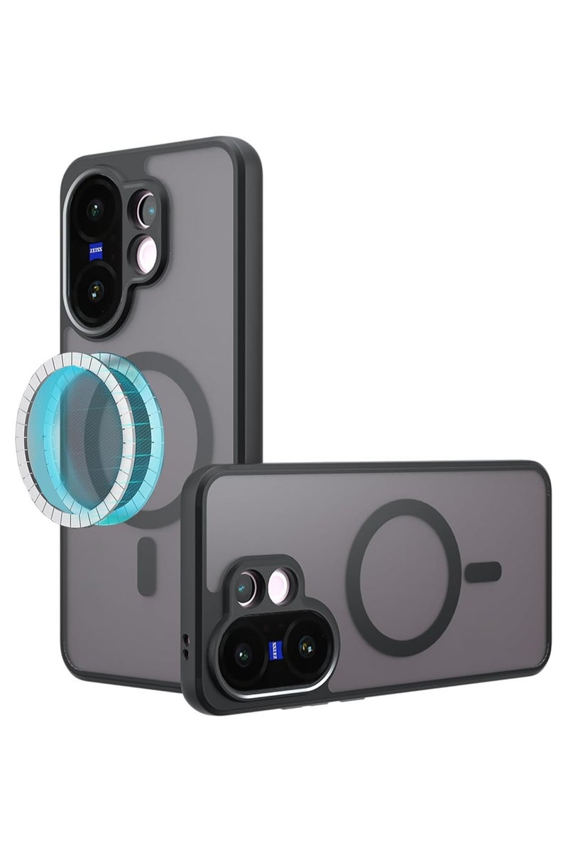 general Magnetic protective case compatible with Vivo X200 FE 5G protective cover, with wireless charging, made from selected TPU material and featuring four corner airbags for shock and drop protection. - Image 1