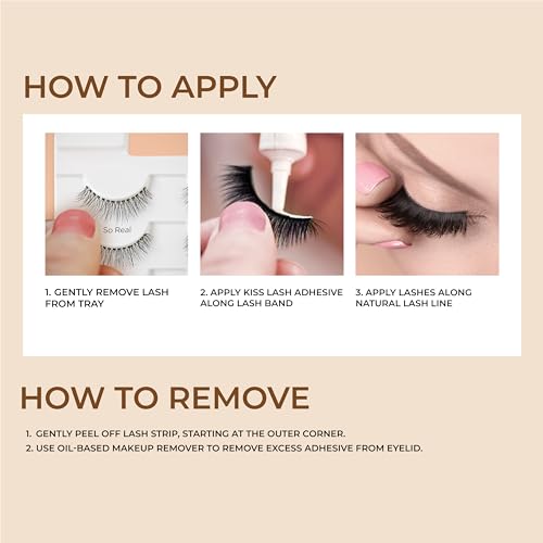 KISS My Lash But Better, False Eyelashes, 'Well Blended', 16mm, Includes 4 Pairs Of Lashes, Easy to Apply, Reusable Lash Clusters - Image 3