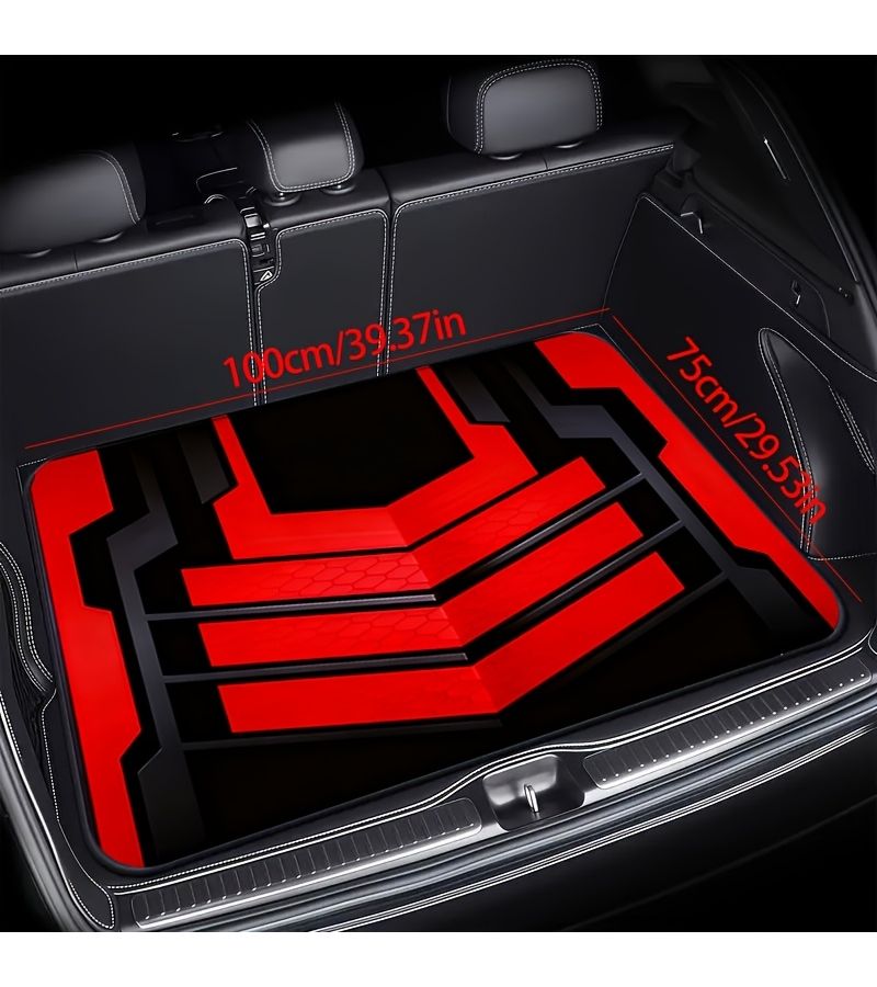 حصيرة صندوق السيارة الواقية الفريدة من نوعها المستوحاة من تقنية Red Black، قطعة واحدة - Image 2