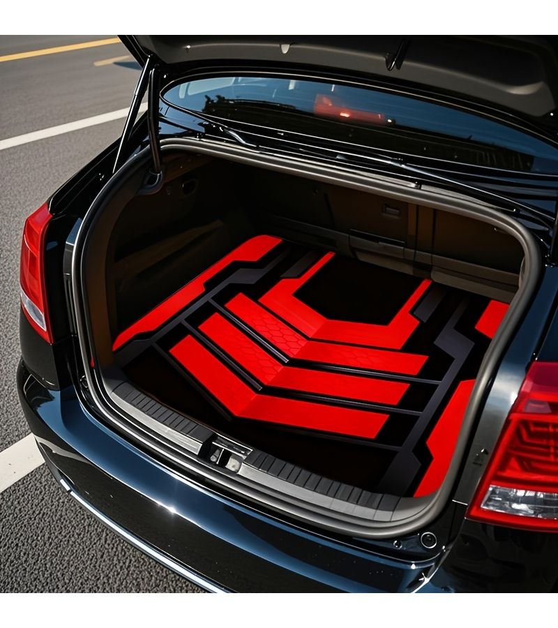 حصيرة صندوق السيارة الواقية الفريدة من نوعها المستوحاة من تقنية Red Black، قطعة واحدة - Image 5