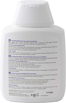 Bioxsine Bioxsine Vegetable Shampoo With Black Garlic Against Hair Loss Odourless Prevents Loss Promotes Healthy Hair For All Types Women and Men 300 ml - Image 4