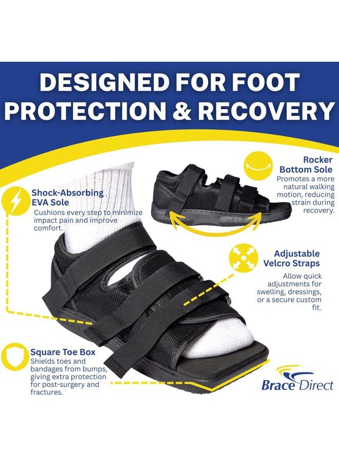 Brace Direct Post Op Recovery Shoe - Adjustable Medical Walking Shoe for Post Surgery or Operation Support, Broken Foot or Toe, Stress Fractures, Bunions for Left or Right Foot, Size Medium, Women - Image 3