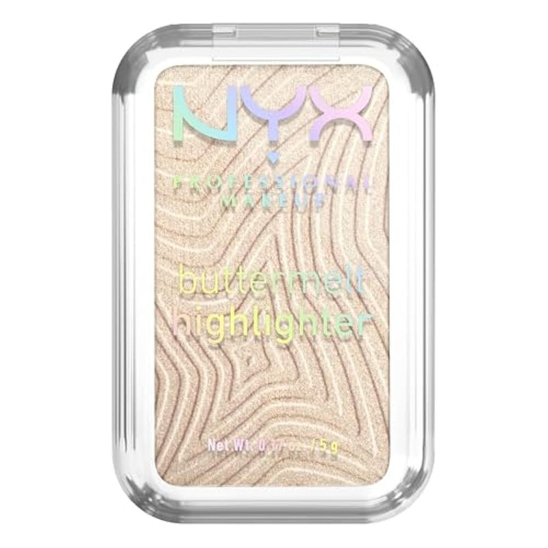 NYX PROFESSIONAL MAKEUP - Highlighter Powder - Enriched with Mango Butter, Almond Butter & Shea Butter - Melting Texture - Vegan Formula - Buttermelt Highlighter - Shade: Bright And Butta - Image 1