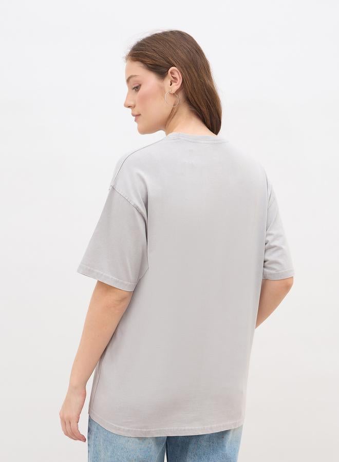 Styli Sardinia Italy Graphic Print Acid Washed Oversized T-Shirt - Image 5