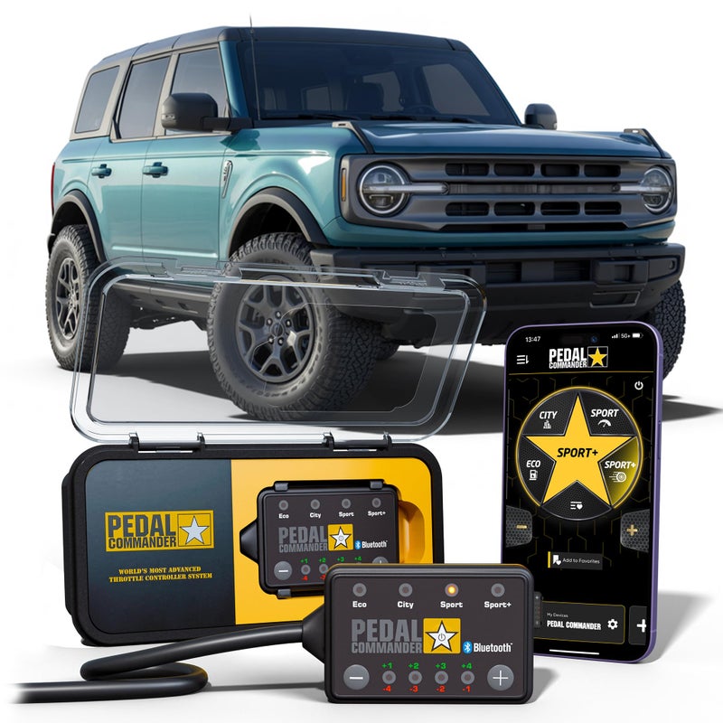 PEDAL COMMANDER Throttle Response Controller Compatible with Ford Bronco 20212025 U725 PlugandPlay 4 Driving Modes App Control and AntiTheft OffRoad Performance Mods Bronco Accessories