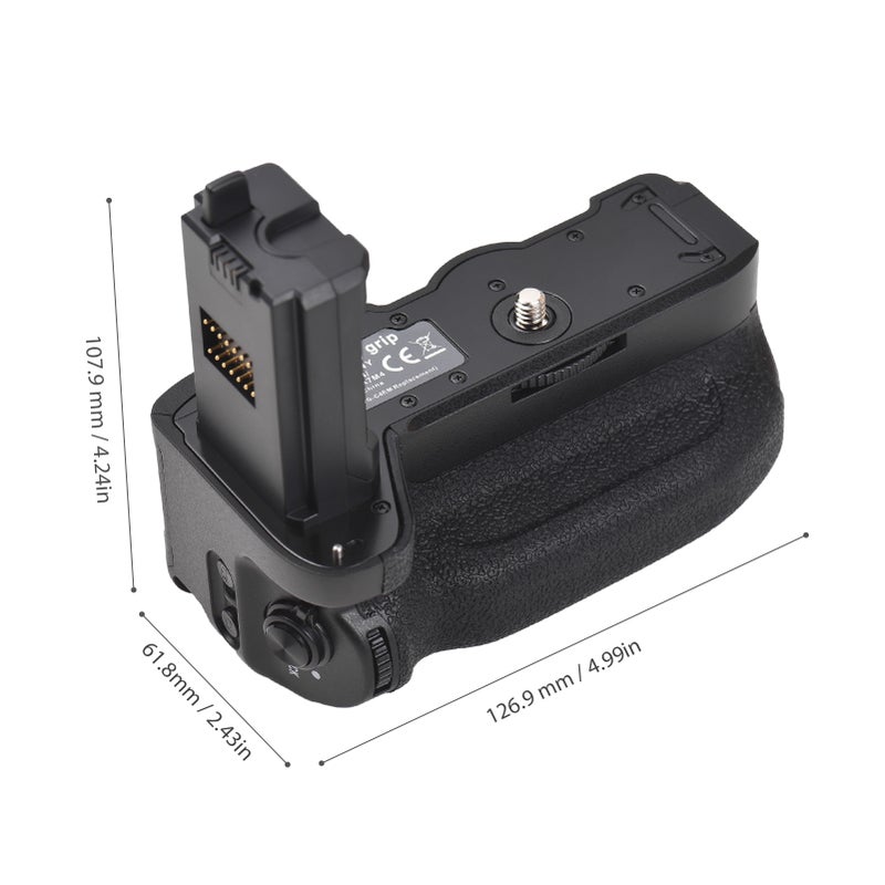 VG-C4EM Vertical Battery Grip Holder with Dual Battery Slots Compatible with Sony A9Ⅱ/ A7R4/ A7M4/ A7RM4/ A1/ A7SⅢ/ A7RⅣ/ A7RV/ A7RMV - Image 2