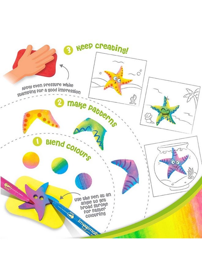 إيماجيميك مجموعة كتب تلوين للأطفال من Imagimake - Animal Kingdom - DIY - للأولاد والبنات من سن 3 سنوات فما فوق، متعددة الألوان - Image 4