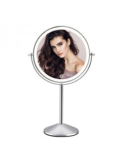 FASCINATE Magnifying Mirror with Light, 1X/10X Double Sided Rechargeable Lighted Makeup Mirror, 3 Color Setting Makeup Vanity Mirror with 54 LEDs, Dimmable Desk Lit Cosmetic Mirror
