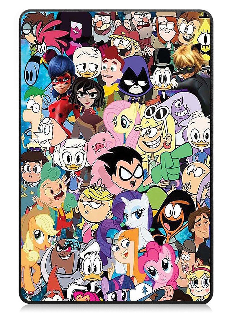 Theodor Protective Flip Case For Apple iPad Air 13 (2024) With Trifold Stand Auto Wake Sleep Shockproof Cover Comic Characters - Image 1