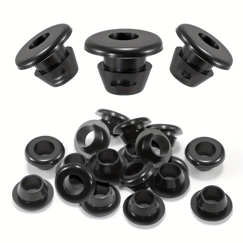 Pack Of 50 Rubber Grommets For Cable Wires Protection ID 8mm Installation Diameter 10mm Black - Image 1