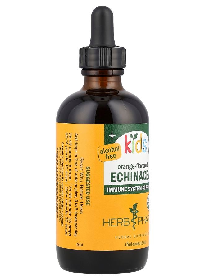 HERB PHARM Kids Echinacea Alcohol Free Orange  4 fl oz (120 ml) - Image 2