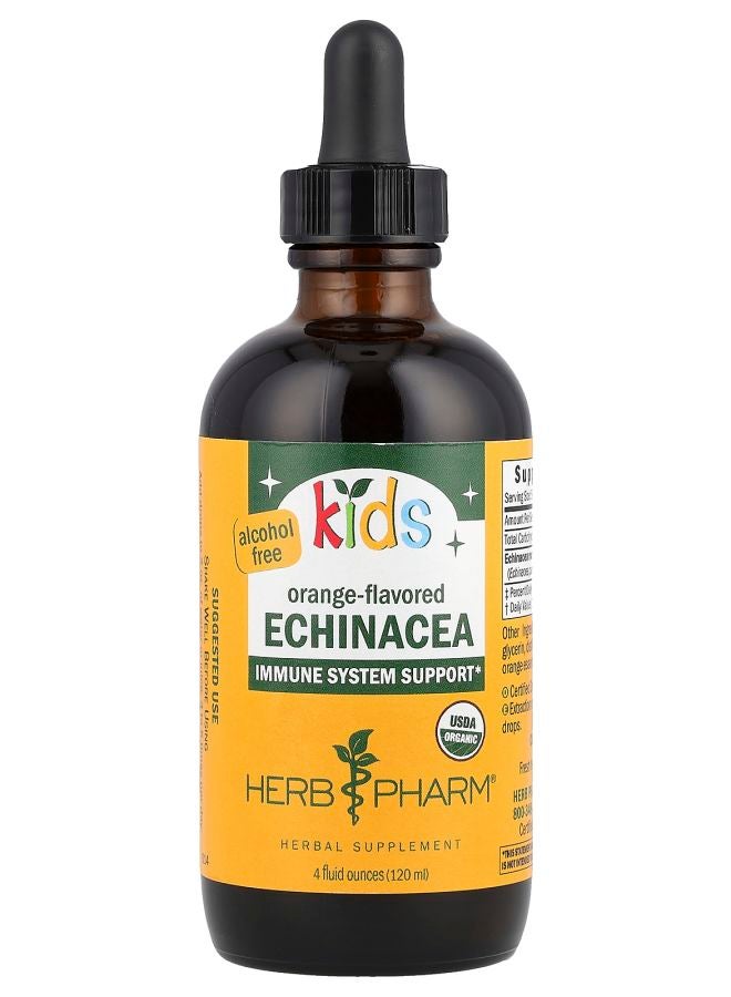 HERB PHARM Kids Echinacea Alcohol Free Orange  4 fl oz (120 ml) - Image 1