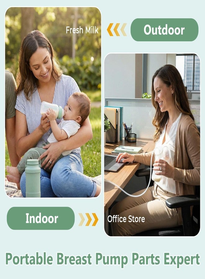 ملحقات مضخة الثدي متوافقة مع Spectra S1 وS2 وS9 Plus، قطع غيار للمضخة، مجموعتان مع حواف 24 مم Spectra، زجاجات سعة 10 أونصات، صمامات منقار البط، أنابيب، واقيات من التدفق العكسي، غير أصلية - Image 5
