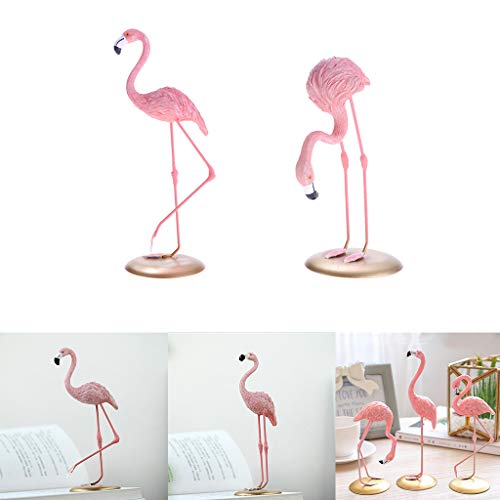 Notakia Resin Pink Flamingoes Statue Figurine Collectible Decoration Gift Yard Ornaments Bright Pink Resin Composites Flamingo Make Great Home Garden Decor (Set of 3) - Image 3