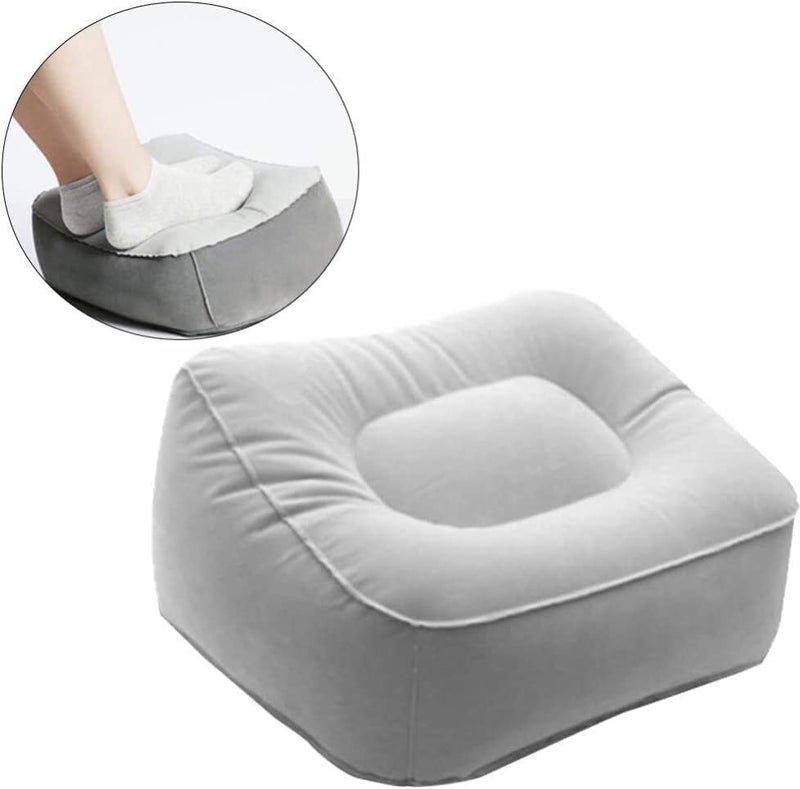 YAGZON Inflatable Travel Foot Rest Pillow Helps Reduce DVT Risk on Flights Feet Rest Leg Rest Support Cushion for Travel Office Car Camping Aeroplane Foot Massage Stool Relaxtion - Image 3