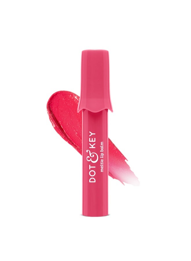 Dot & Key Meltie Lip Balm SPF 50+ With 2% Kojic & Vitamin C | Hydrates Dry, Chapped Lips, Lightens Pigmentation, Brightens Lips | With Shea & Mango Butters, Peptide Infused | Strawberry Glaze | 4g - Image 1