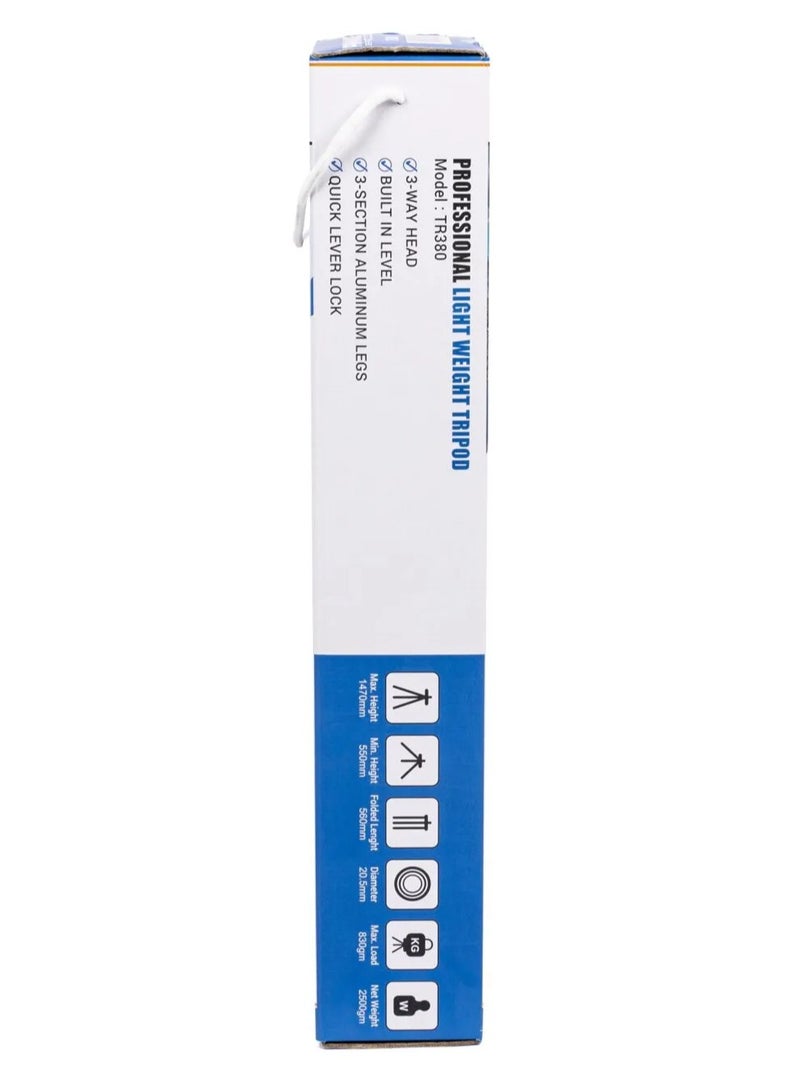 PROMAGE TR380 Camera Tripod Aluminum Camera Tripod with 3-Way Swivel Pan Head,Bag for DSLR Camera,DV Video Camcorder - Image 5