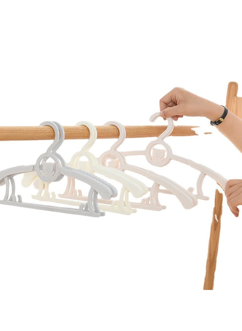 Mmmon Baby Hangers for Closet 20pcs, WhiteKids Clothes Hanger Plastic, 11-14" AdjustableBulk Perchas for Newborn, Non-Slip ChildrenOutfit Bear Hanger for Girl Boy Toddler Infant Nursery Clothing（white） - Image 3