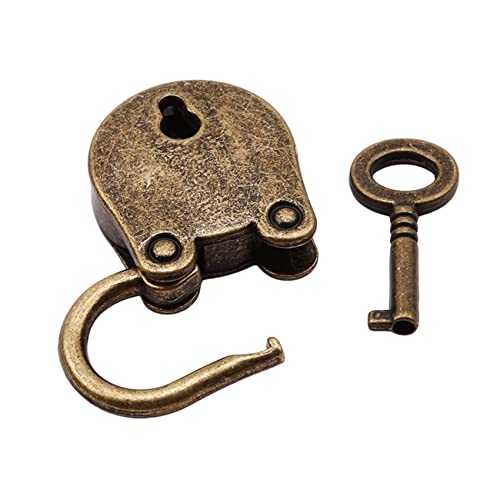 LDCREEE Antique Embossing Decorative Brass Hasp Clasp Latch Lock with Screws for Jewelry Box Ordinary Box Wooden Case Furniture Decoration (Bronze-2pcs) - Image 5