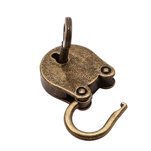LDCREEE Antique Embossing Decorative Brass Hasp Clasp Latch Lock with Screws for Jewelry Box Ordinary Box Wooden Case Furniture Decoration (Bronze-2pcs) - Image 4