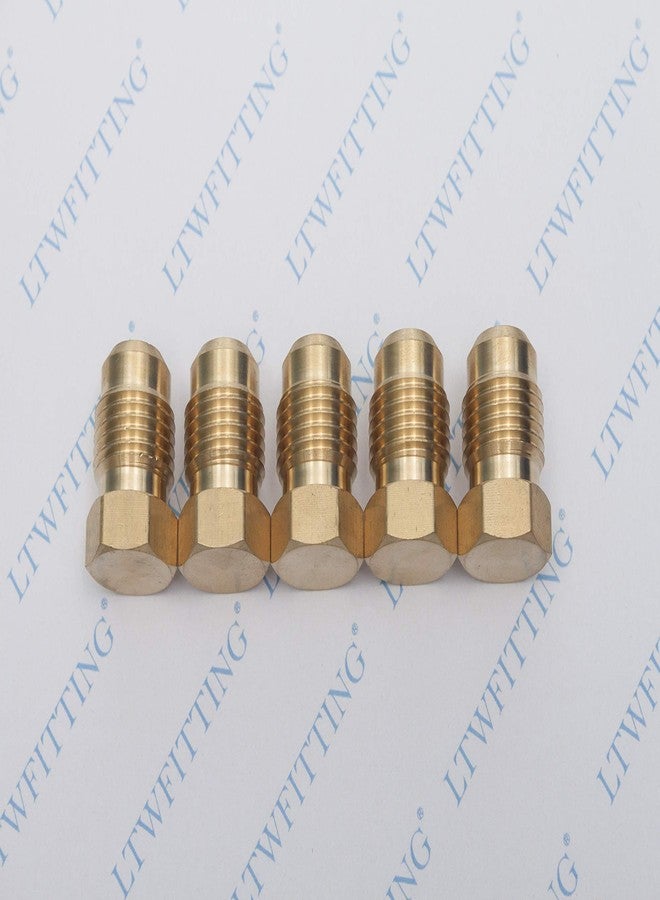 LTWFITTING Brass Flare 5/8" OD Plug, Brass Flare Tube Fitting(Pack of 5) - Image 2