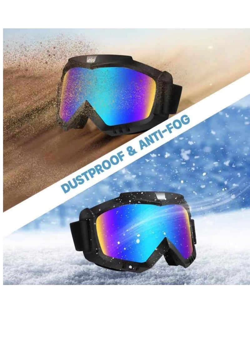 Y&D - Dirt Bike Goggles Motorcycle ATV Riding Ski Windproof Glasses Racing Helmet for Adults Men Women Youth Kids 2 Pack - Image 1