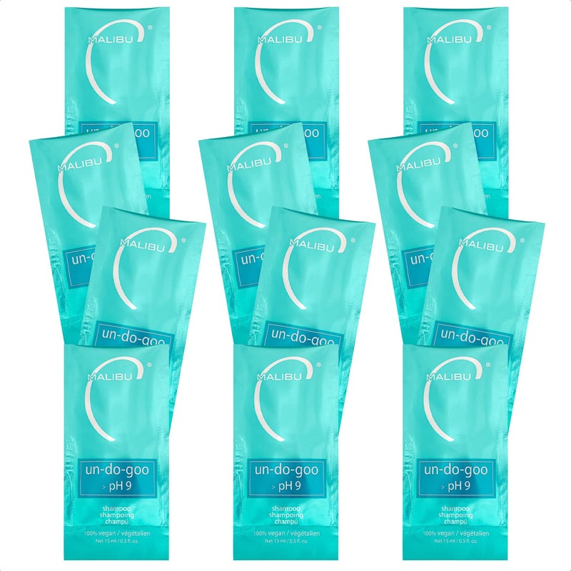 Malibu C Un-Do-Goo Clarifying Shampoo - Removes Product Build Up and Resins from Hair - Shine Restoring, Sulfate-Free Cleanser (12 Packets) - Image 1