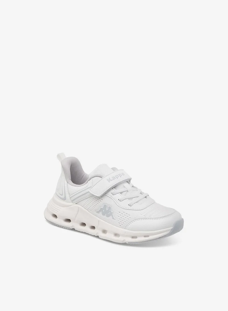 كابا حذاء رياضي للأولاد بتفاصيل شعار وإغلاق بشريط لاصق