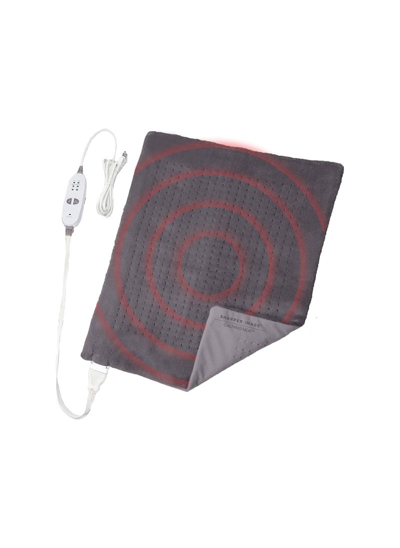 Generic Grey Heat Massaging Weighted Heating Pad  Weighted Electric Heating Pad With Massaging Vibrations For Men And Women  Heat Massaging Pad For Relaxing Combinations  - Image 1