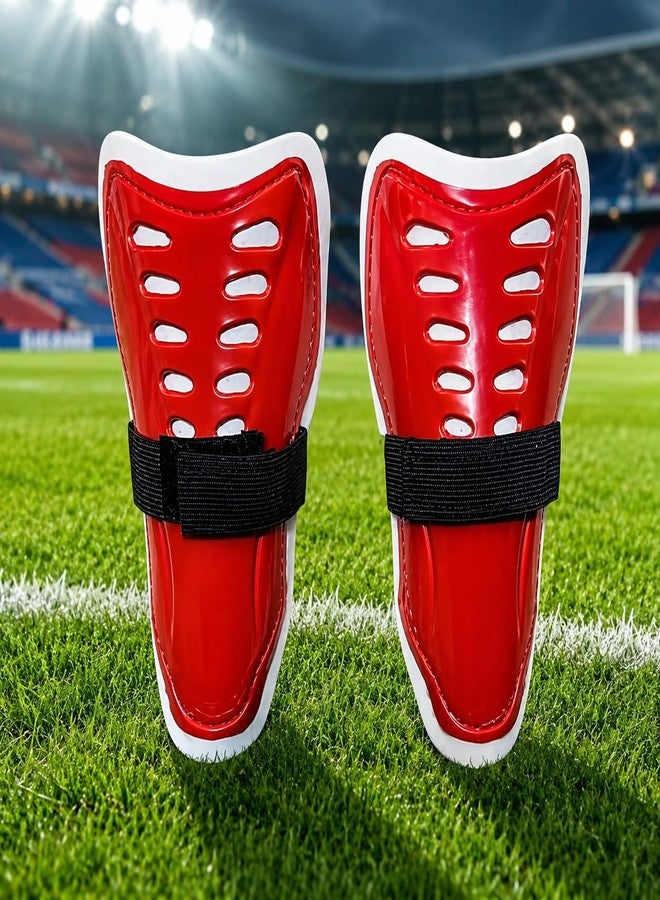 GudyB Intense Shock PVC Cricket Wicket Legguard | Premium 12 Hole Football Shin Guard/Shin Pad for Adult (Assorted Colour) - Image 1