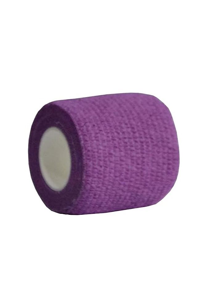 ORiTi ORiTi Cohesive Bandages Grip Tapes for Tattoo, 5Meter Anti-slip Self-adhesive Non-woven Fabric Handle Tape Tattoo Machine Grip Wrap, Sport Binding Joints Support (Purple) - Image 3