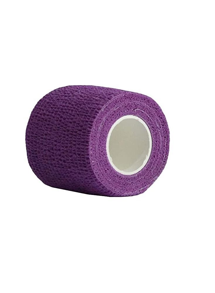 ORiTi ORiTi Cohesive Bandages Grip Tapes for Tattoo, 5Meter Anti-slip Self-adhesive Non-woven Fabric Handle Tape Tattoo Machine Grip Wrap, Sport Binding Joints Support (Purple) - Image 4