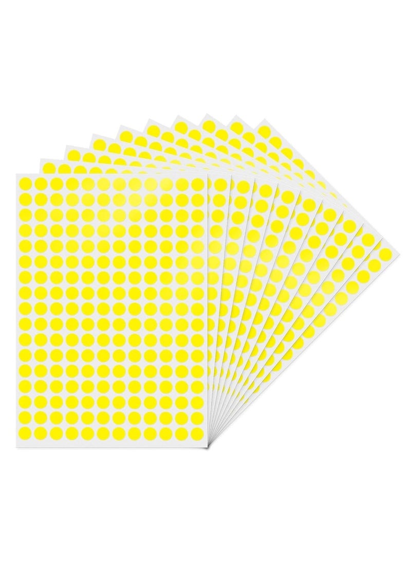 Sadaf 1080-Piece Round Labels 10mm Diameter Yellow - Image 2