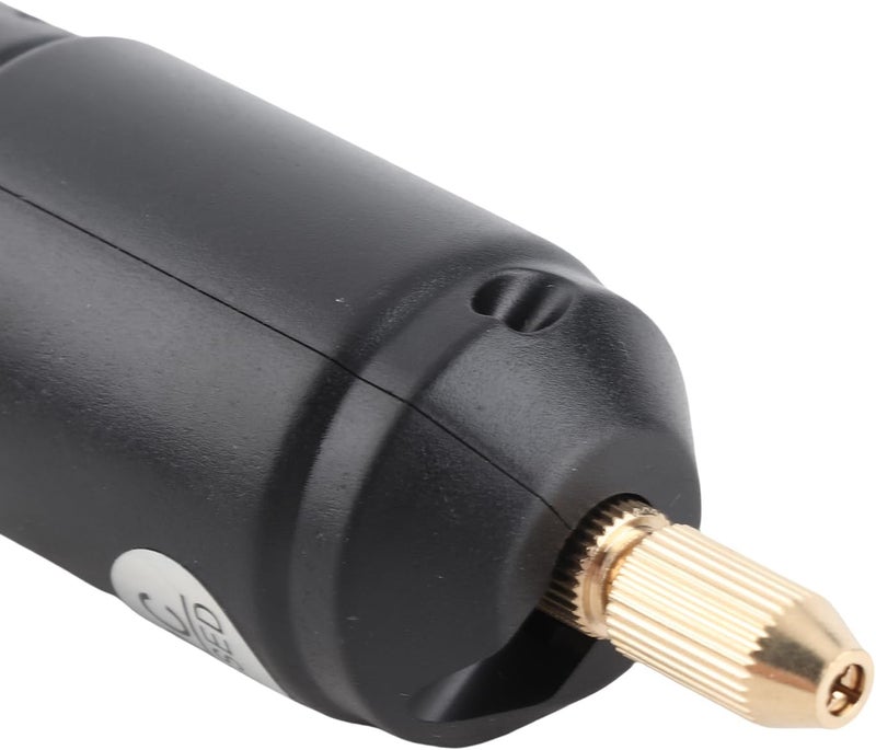 مثقاب يدوي كهربائي للراتنج، مثقاب صغير مع 10 أدوات حفر، قابل للشحن عبر USB، مصنوع من ABS وسبائك، سرعة 8500 دورة في الدقيقة، أسود، مصمم لصناعة المجوهرات من الراتنج، يمكنه حفر ثقوب صغيرة بسهولة (أسود) - Image 4