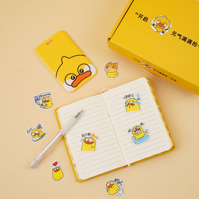 Strictly Selected journal gift box boy Journal stickers suit small gift primary school student notebook gift latest popular*Little yellow duck card set *Little yellow duck card set 