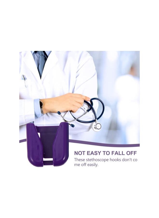 silvercnc - 10 Pcs Stethoscope Holder Waist Belt Stethoscope Clip Lightweight Stethoscope Holster Plastic Stethoscope Tube Holder Fits Most Stethoscopes Random Color - Image 1