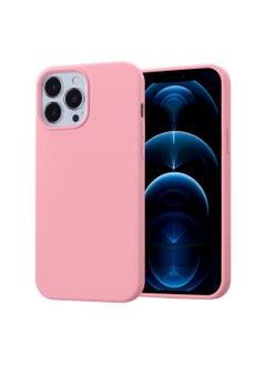 AKSESORY iPhone 12 Pro Pink Silicone Case (6.1”) – Soft Touch Shockproof Cover, Slim Fit Anti-Scratch Durable Protective Phone Case 