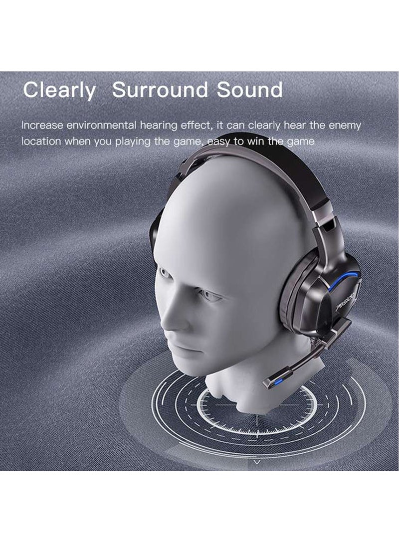 Yesido EK01 Gaming Headset Stereo Sound 3.5mm Jack with Microphone and LED Light Design - Black - Image 5