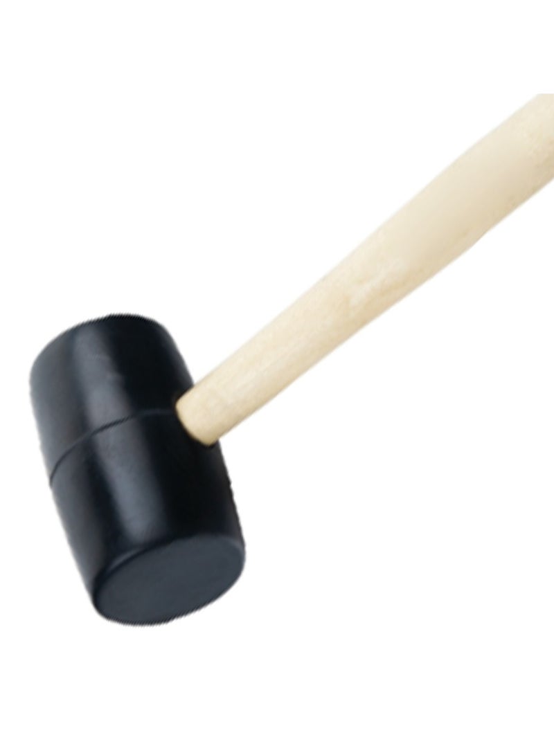 KSEIBI Professional Rubber Hammer with Comfortable Grip Non-Slip Fiberglass Handle Soft Face Hammer for Tiles and Other Work Black rubber head for setting tiles into the adhesive.  - Image 2