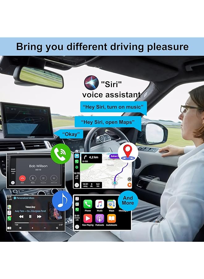 Azonee محول كار بلاي لاسلكي لأجهزة آيفون، محول كار بلاي، يحول كار بلاي من سلكي إلى لاسلكي، دونجل صغير من آبل، للسيارات من إصدار 2016، نظام التشغيل iOS 10 وما فوق - Image 2