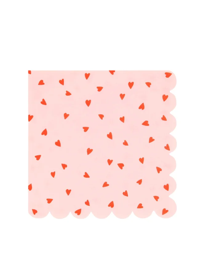 Meri Meri Heart Pattern Large Napkins
