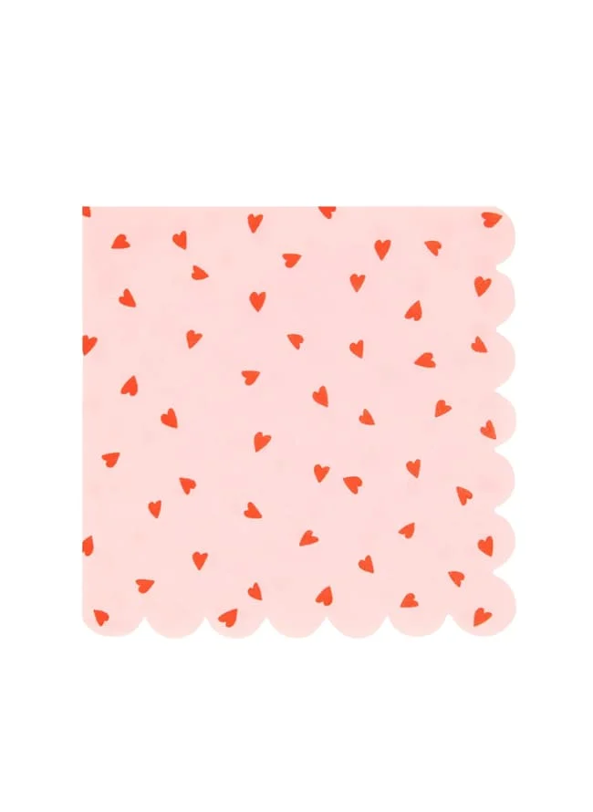 Meri Meri Heart Pattern Large Napkins