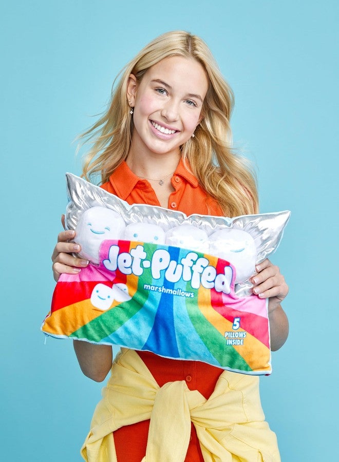 iscream Kraft Jet-Puffed Marshmallow 17.5" x 11" Pillow Set with Mini Marshmallow Pillows - Image 4